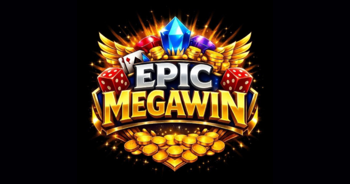 EpicMegaWin Casino main banner showing platform access and app guidance for players in the Philippines